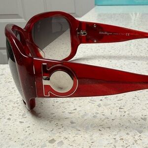 Red Ferragamo Sunglasses